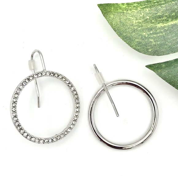 KATE SPADE Silver Crystal Hoop Earrings - Picture 3 of 7